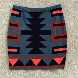 Rachel Roy Aztec Print Mini Skirt